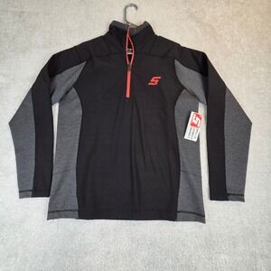 Snap-on Tools Softshell Pullover Mens S Black Gray Quarter Zip Work Jacket NEW